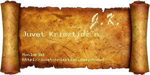 Juvet Krisztián névjegykártya