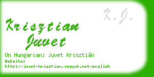 krisztian juvet business card
